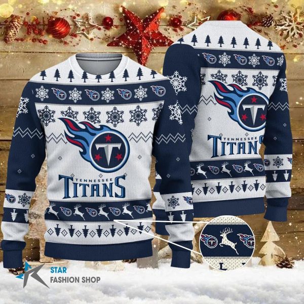 NFL Tennessee Titans Ugly Christmas Sweater, Tennessee Titans Ugly Sweater, NFL Ugly Sweater