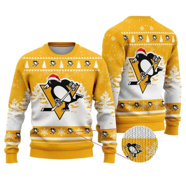 NHL Pittsburgh Penguins Ugly Christmas Sweater, Pittsburgh Penguins Ugly Sweater, NHL Ugly Sweater