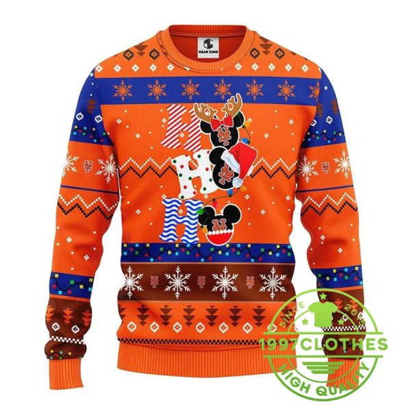 New York Mets Hohoho Ugly Christmas Sweater, New York Mets Ugly Sweater, MLB Christmas Sweater