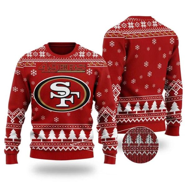 Nfl San Francisco 49ers Chibi Ugly Christmas Sweater, San Francisco 49ers Ugly Sweater, NFL Ugly Sweater