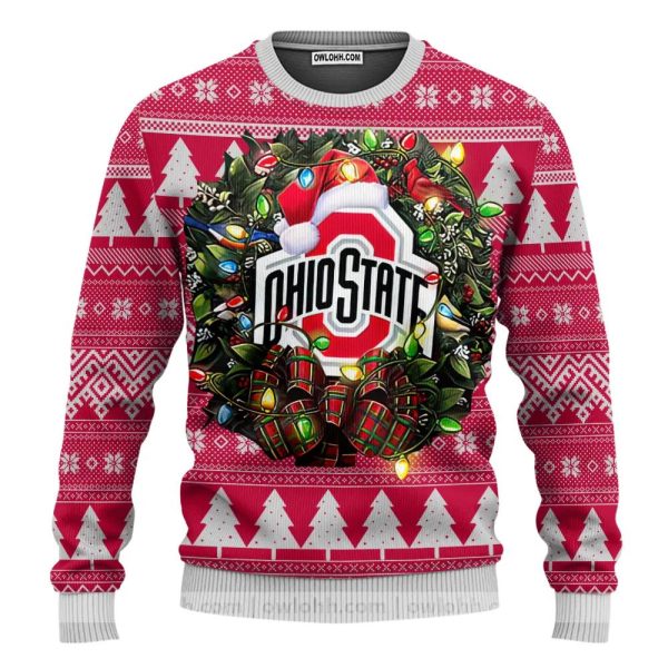 Ohio State Buckeyes Ugly Christmas Sweater, Ohio State Buckeyes Ugly Christmas Sweater, NCAA Christmas Sweater