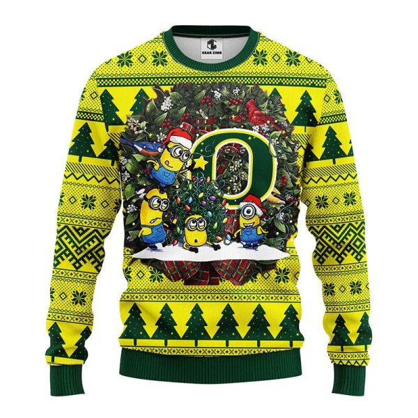 Oregon Ducks Tree Ball Ugly Christmas Sweater, Oregon Ducks  Ugly Christmas Sweater, NCAA Christmas Sweater