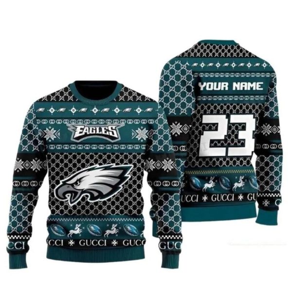 Personalized Seattle Seahawks Ugly Christmas Sweater, Seattle Seahawks Ugly Sweater, NFL Ugly Sweater