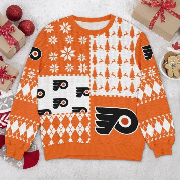 Philadelphia Flyers NHL Ugly Christmas Sweater, Philadelphia Flyers Ugly Sweater, NHL Ugly Sweater