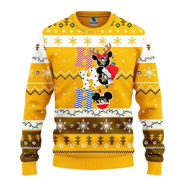 Pittsburgh Penguins Hohoho Ugly Christmas Sweater, Pittsburgh Penguins Ugly Sweater, NHL Ugly Sweater