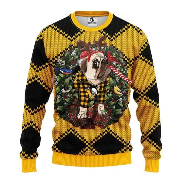 Pittsburgh Penguins Pub Dog Ugly Christmas Sweater, Pittsburgh Penguins Ugly Sweater, NHL Ugly Sweater