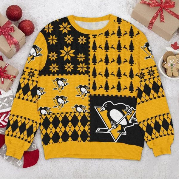 Pittsburgh Penguins Ugly Christmas Sweater, Pittsburgh Penguins Ugly Sweater, NHL Ugly Sweater