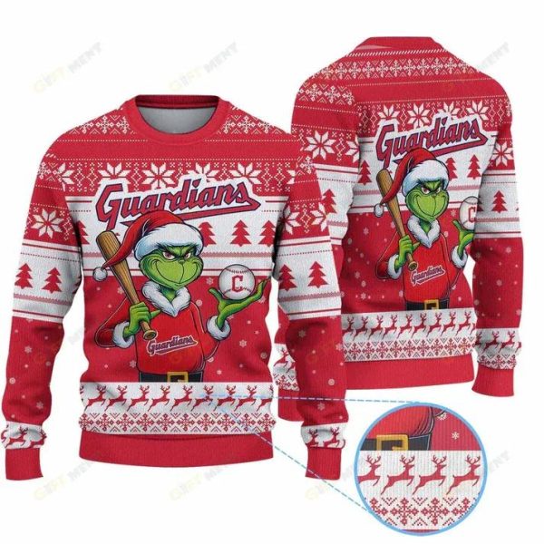 Premium Ugly Chritsmas Sweater For Fan Cleveland Guardians Ugly Sweater, Cleveland Indians Ugly Sweater, MLB Christmas Sweater