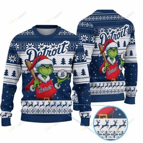 Premium Ugly Chritsmas Sweater For Fan Detroit Tigers Ugly Sweater, Detroit Tigers Ugly Sweater, MLB Christmas Sweater