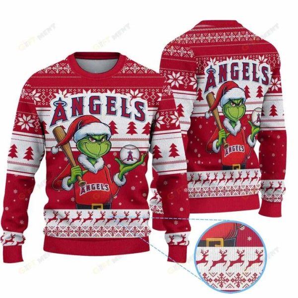 Premium Ugly Chritsmas Sweater For Fan Los Angeles Angels Ugly Sweater, Los Angeles Angels Ugly Christmas Sweater, MLB Christmas Sweater