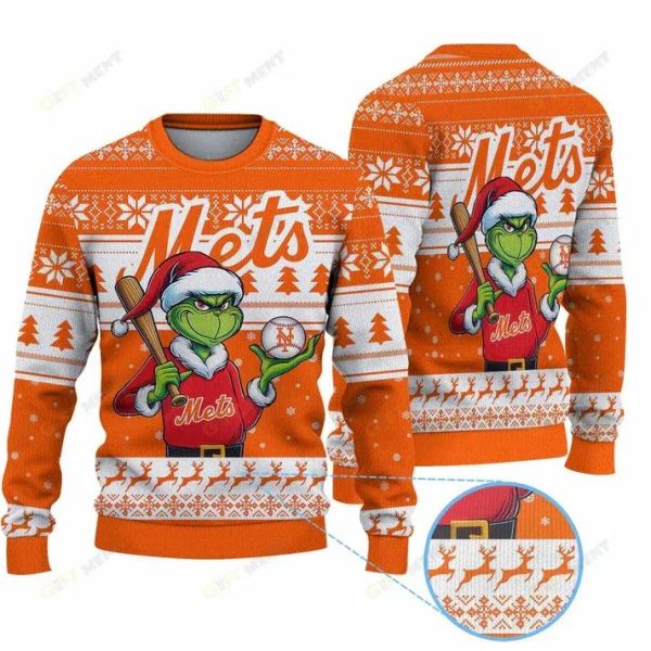 Premium Ugly Chritsmas Sweater For Fan New York Mets Ugly Sweater, New York Mets Ugly Sweater, MLB Christmas Sweater