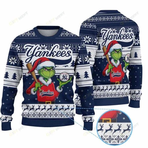 Premium Ugly Chritsmas Sweater For Fan New York Yankees Ugly Sweater, New York Yankees Ugly Sweater, MLB Christmas Sweater