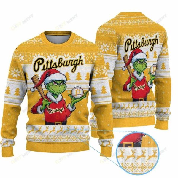 Premium Ugly Chritsmas Sweater For Fan Pittsburgh Pirates Ugly Sweater, Pittsburgh Pirates Ugly Sweater, MLB Christmas Sweater