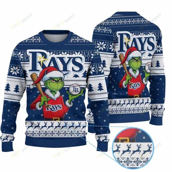 Premium Ugly Chritsmas Sweater For Fan Tampa Bay Rays Ugly Sweater, Tampa Bay Rays Ugly Sweater, MLB Christmas Sweater