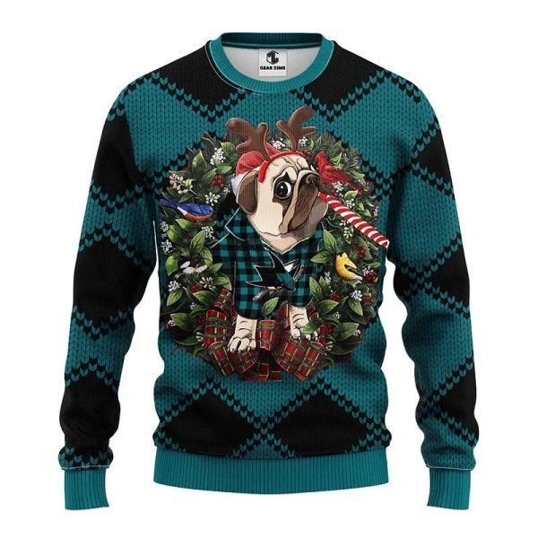 San Jose Sharks Pub Dog Ugly Christmas Sweater, San Jose Sharks Ugly Sweater, NHL Ugly Sweater