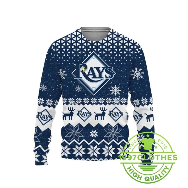 Tampa Bay Rays Ugly Christmas Sweater, Tampa Bay Rays Ugly Sweater, MLB Christmas Sweater