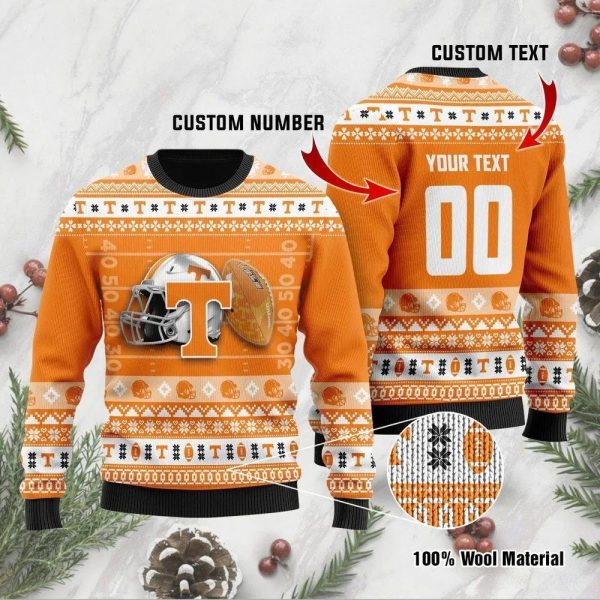 Tennessee Volunteers Personalized Ugly Christmas Sweater, Tennessee Volunteers Ugly Christmas Sweater, NCAA Christmas Sweater