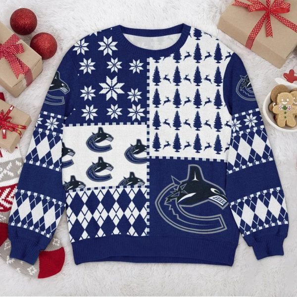 Vancouver Canucks NHL Ugly Christmas Sweater, Vancouver Canucks Ugly Sweater, NHL Ugly Sweater