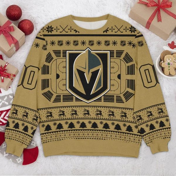 Vegas Golden Knights NHL Custom Ugly Christmas Sweater, Vegas Golden Knights Ugly Sweater, NHL Ugly Sweater