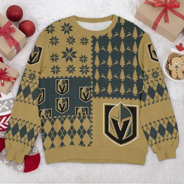 Vegas Golden Knights NHL Ugly Christmas Sweater, Vegas Golden Knights Ugly Sweater, NHL Ugly Sweater