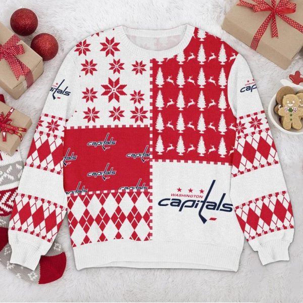 Washington Capitals NHL Ugly Christmas Sweater, Washington Capitals Ugly Sweater, NHL Ugly Sweater