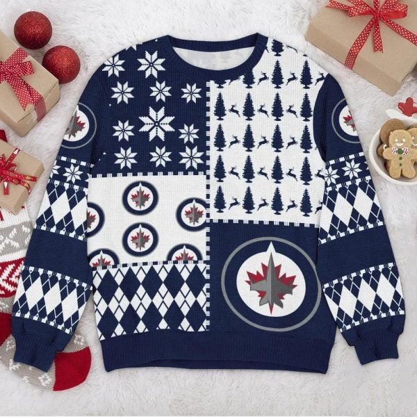 Winnipeg Jets NHL Ugly Christmas Sweater, Winnipeg Jets Ugly Sweater, NHL Ugly Sweater